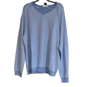 Tommy Bahama Pima Cotton Light Blue Vneck Sweater XL